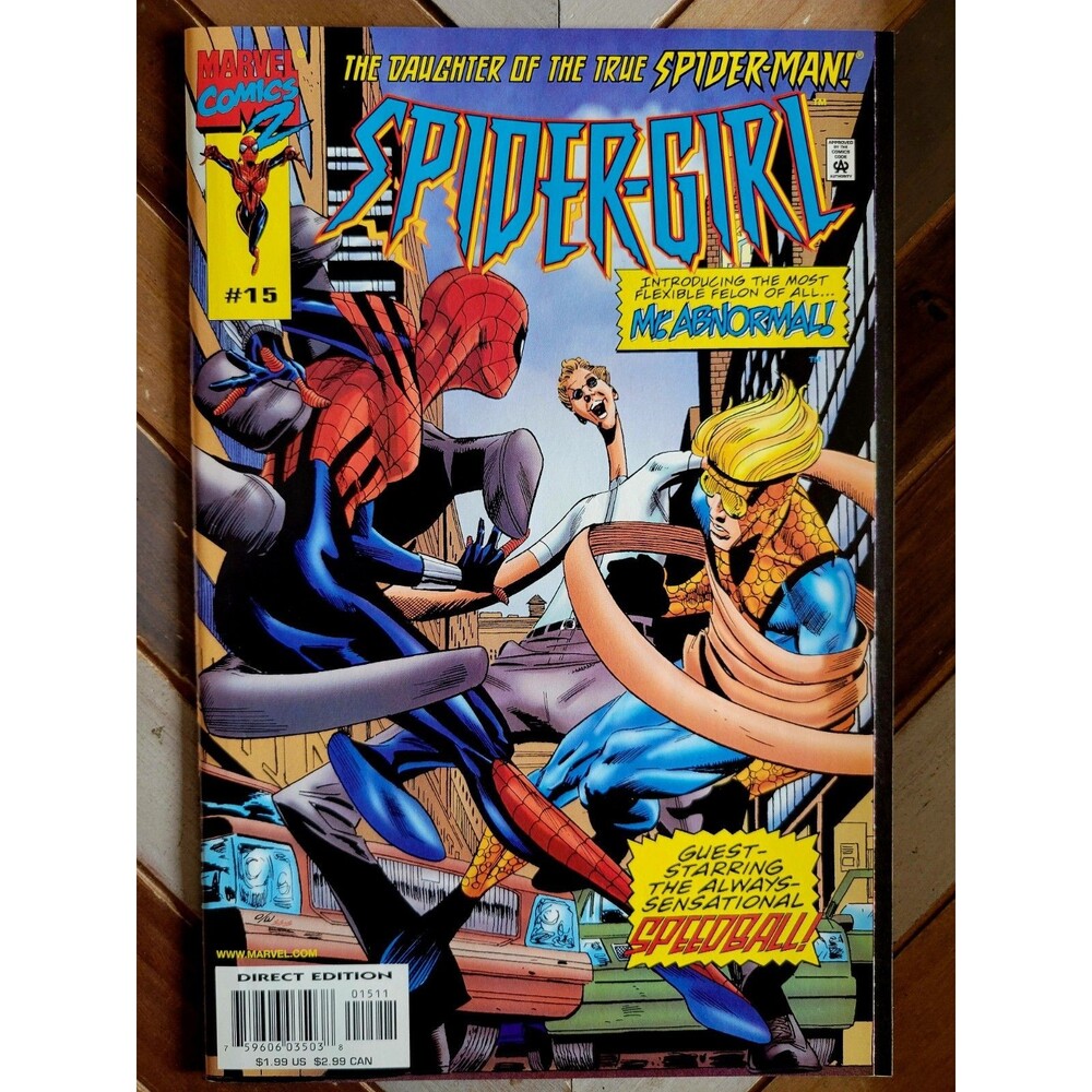 Spider-Girl #15 (Marvel 1999) Speedball! Mr Abnormal! Olliffe & Williamson (8.0)